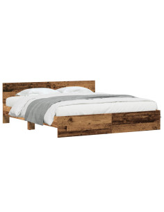 Struttura del letto Legno vecchio 203 x 185 x 70 cm 2