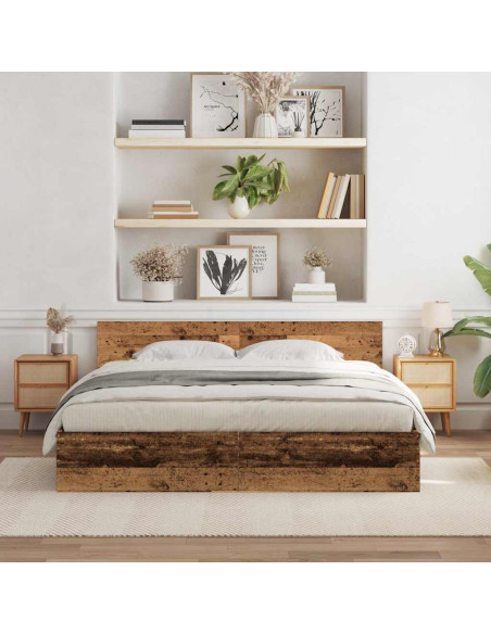 Struttura del letto Legno vecchio 203 x 185 x 70 cm
