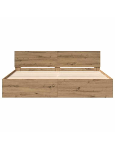 Struttura del letto Rovere artigianale 203 x 185 x 70 cm