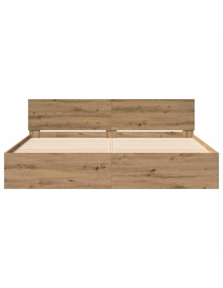 Struttura del letto Rovere artigianale 203 x 185 x 70 cm