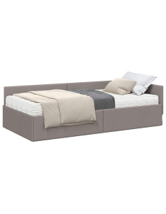 Struttura Letto Angolare con Materasso 2 pcs Talpa Tessuto 2