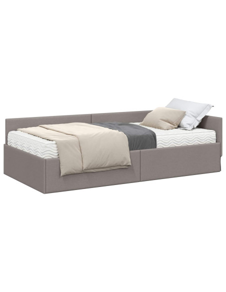 Struttura Letto Angolare con Materasso 2 pcs Talpa Tessuto