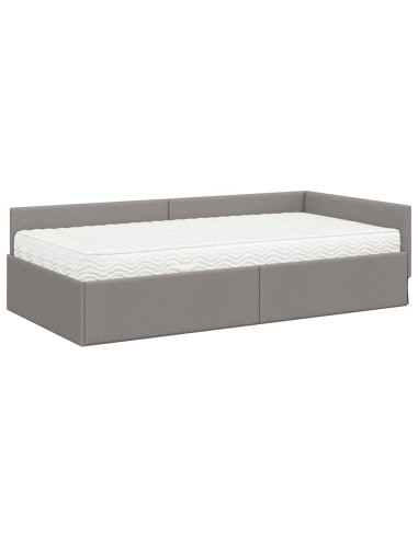 Struttura Letto Angolare con Materasso 2 pcs Talpa Tessuto