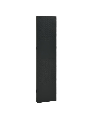Paravento a 4 Pannelli 2 pz Nero 160x180 cm in Acciaio