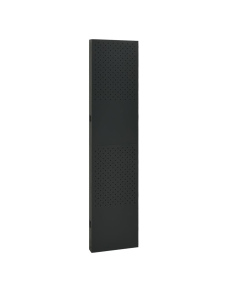 Paravento a 4 Pannelli 2 pz Nero 160x180 cm in Acciaio