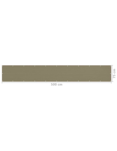Paravento da Balcone Grigio Talpa 75x500 cm in HDPE