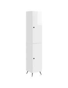Set di armadi 2 pcs Bianco Lucido Legno ingegnerizzato