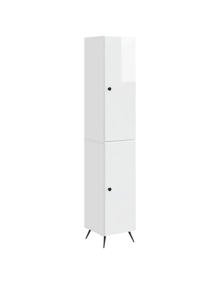 Set di armadi 2 pcs Bianco Lucido Legno ingegnerizzato
