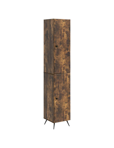 Set di armadi 2 pcs Rovere Fumo Legno ingegnerizzato