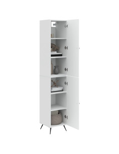 Set di armadi 2 pcs Bianco Lucido Legno ingegnerizzato 2