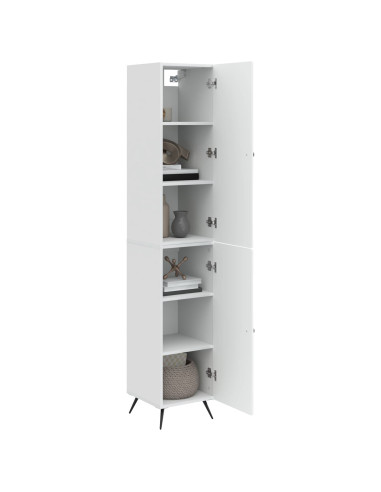 Set di armadi 2 pcs Bianco Lucido Legno ingegnerizzato
