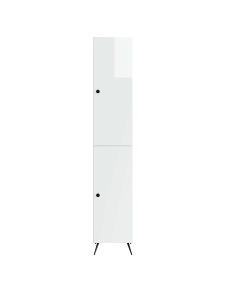 Set di armadi 2 pcs Bianco Lucido Legno ingegnerizzato
