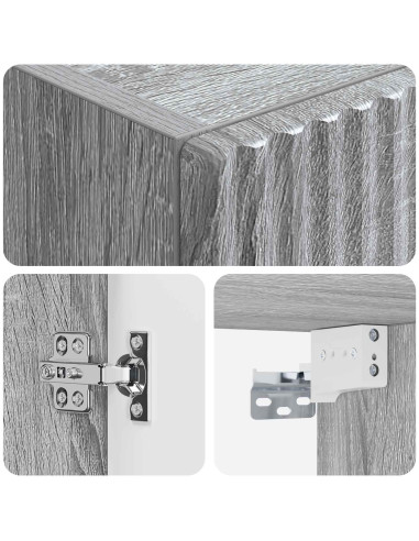 Mobiletto da Bagno a Muro Sonoma grigio 33 x 34,5 x 100 cm