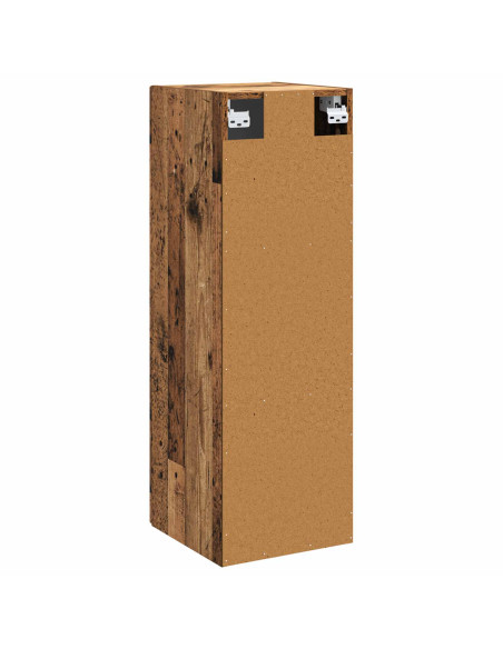 Mobiletto da Bagno a Muro Legno antico 33 x 34,5 x 100 cm
