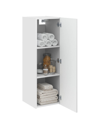 Mobiletto da Bagno a Muro Bianco 33 x 34,5 x 60 cm