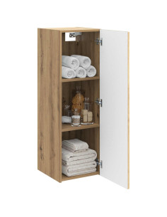 Mobiletto da Bagno a Muro Rovere Artigianale 33 x 34,5 x 60 cm 2