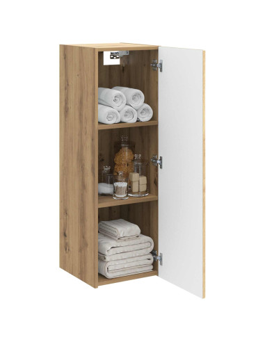 Mobiletto da Bagno a Muro Rovere Artigianale 33 x 34,5 x 60 cm