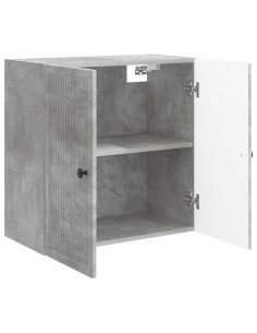 Mobiletto a muro Grigio Cemento 59 x 31 x 60 cm 2