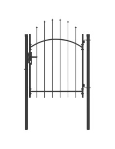 Cancello da giardino Woerden Grigio 150 x 100 cm Acciaio