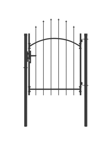 Cancello da giardino Woerden Grigio 150 x 100 cm Acciaio
