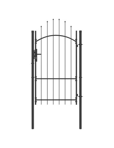 Cancello da giardino Woerden Grigio 175 x 100 cm Acciaio