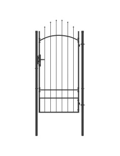 Cancello da giardino Woerden Grigio 200 x 100 cm Acciaio