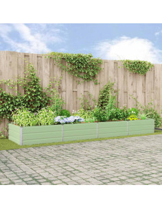 Fioriera Verde Pastello 385 x 100 x 45 cm Acciaio zincato