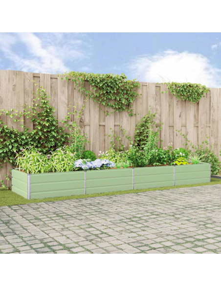 Fioriera Verde Pastello 385 x 100 x 45 cm Acciaio zincato