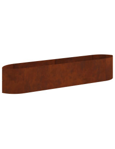 Letto rialzato da giardino Acciaio Corten 220 x 40 x 40 cm