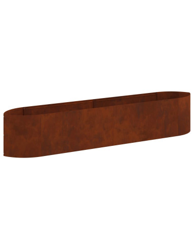 Letto rialzato da giardino Acciaio Corten 220 x 40 x 40 cm