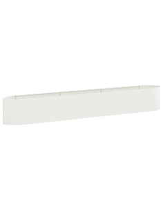 Letto rialzato da giardino Bianco 300 x 40 x 40 cm Acciaio