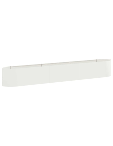 Letto rialzato da giardino Bianco 300 x 40 x 40 cm Acciaio