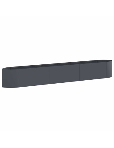 Letto rialzato da giardino Antracite 300 x 40 x 40 cm Acciaio