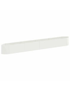 Letto rialzato da giardino Bianco 380 x 40 x 40 cm Acciaio