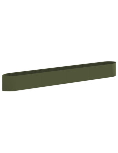 Letto rialzato da giardino Verde Oliva 380 x 40 x 40 cm Acciaio