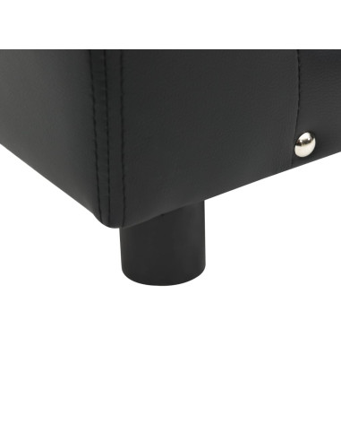 Divano per Cani Nero 81x43x31 cm in Peluche e Similpelle