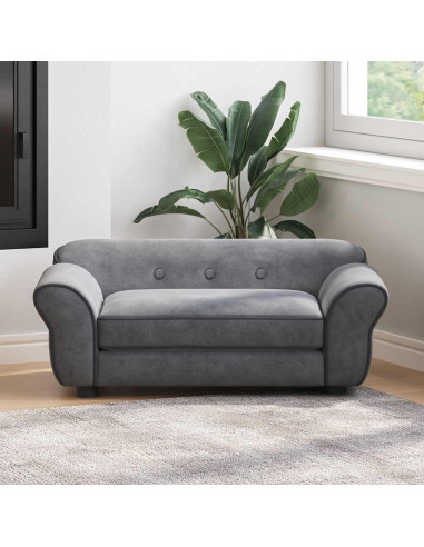 Divano per Cani Grigio Scuro 72x45x30 cm in Peluche
