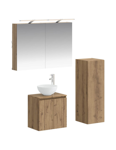 Set di mobili per il bagno 4 pcs Rovere Artigianale