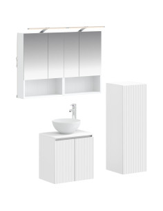 Set di mobili per il bagno 4 pcs Bianco