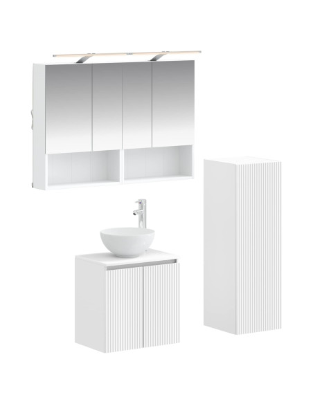 Set di mobili per il bagno 4 pcs Bianco