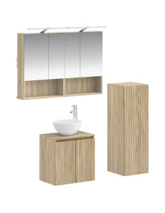 Set di mobili per il bagno 4 pcs Rovere Sonoma