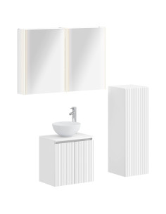 Set di mobili per il bagno 4 pcs Bianco