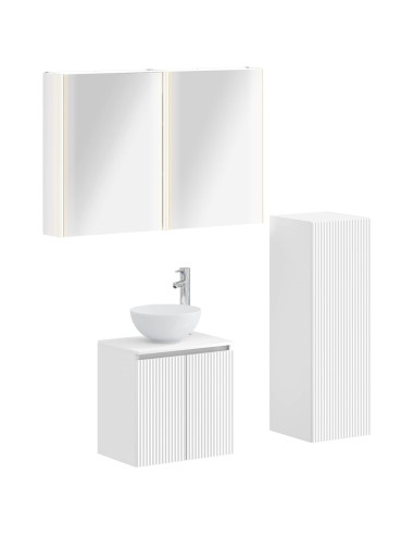 Set di mobili per il bagno 4 pcs Bianco
