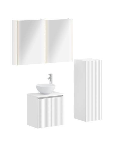 Set di mobili per il bagno 4 pcs Bianco