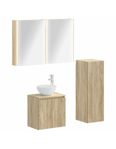 Set di mobili per il bagno 4 pcs Rovere Sonoma