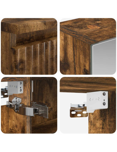 Set di mobili per il bagno 4 pcs Rovere Fumo
