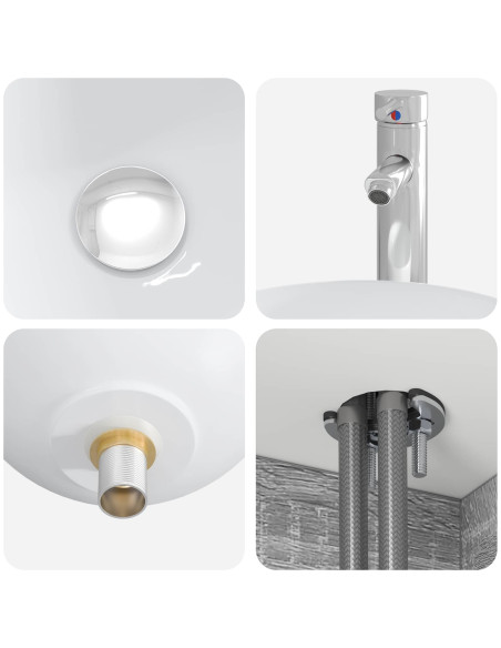 Set di mobili per il bagno 4 pcs Sonoma grigio