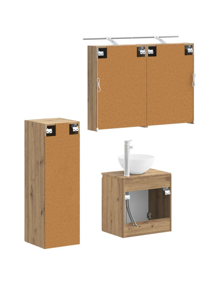Set di mobili per il bagno 4 pcs Rovere Artigianale