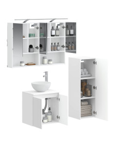 Set di mobili per il bagno 4 pcs Bianco 2