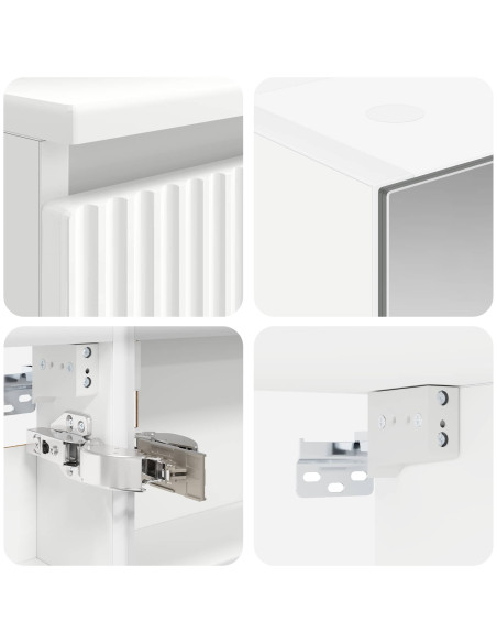 Set di mobili per il bagno 4 pcs Bianco
